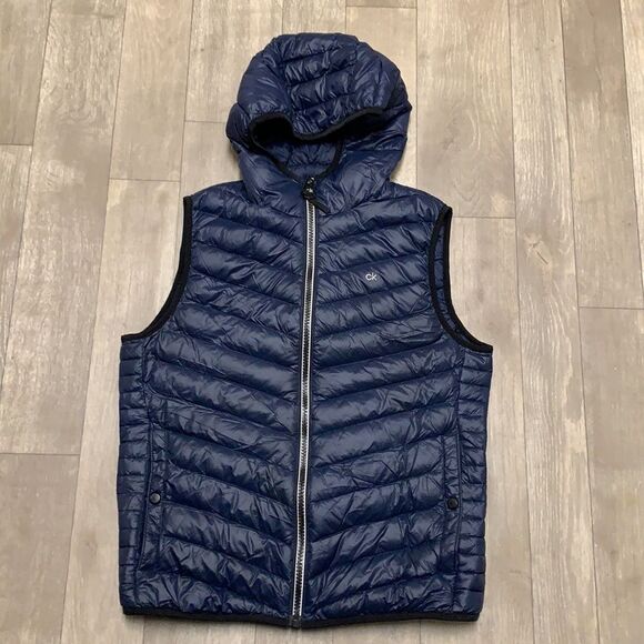 Womens Calvin Klein‎ Premium Down Hooded Packable Puffer Vest - Picture 1 of 7